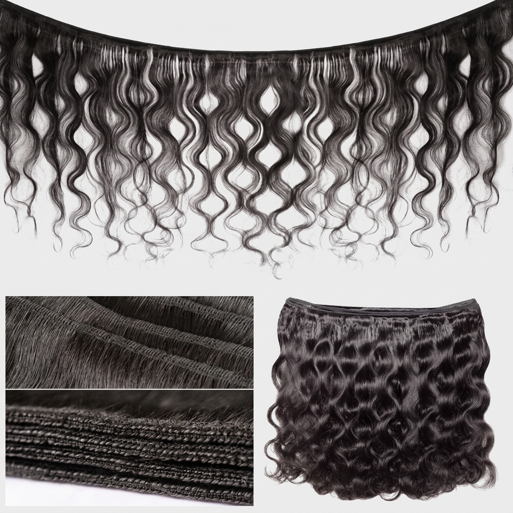 Body Wave Bundles with Closure — Brazilian Virgin Human Hair (3/4 Bundle Deal)