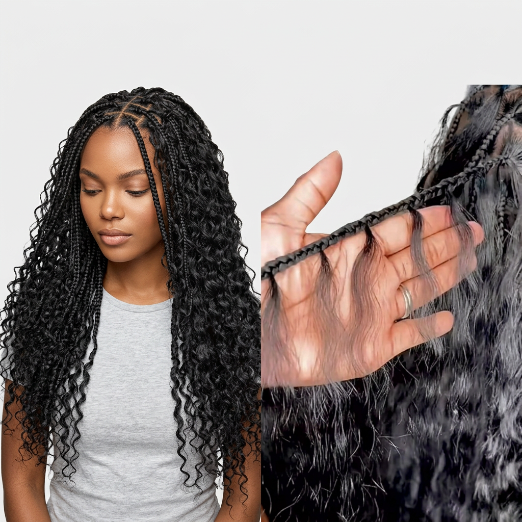 Deep Wave Bulk Braiding Hair — 100% Human Hair, No Weft (100g, Boho Braids)