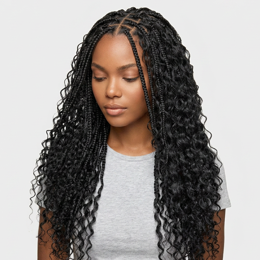 Deep Wave Bulk Braiding Hair — 100% Human Hair, No Weft (100g, Boho Braids)
