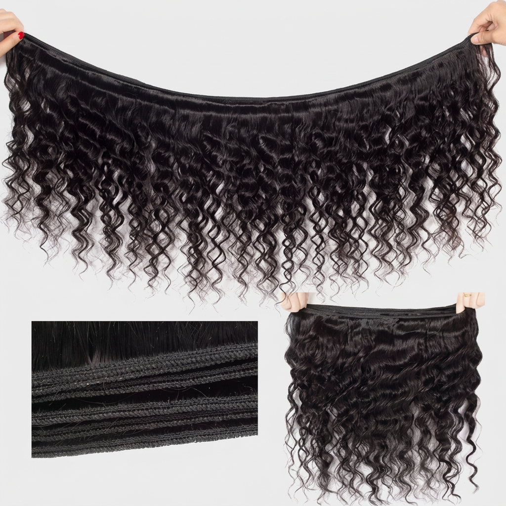 Loose Deep Wave Bundles with Closure — 100% Virgin Brazilian Hair (3/4 Bundle Deal)