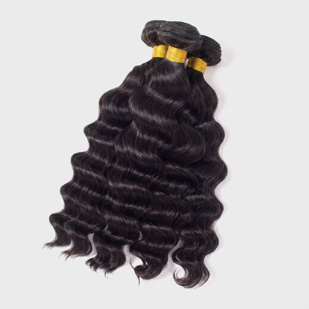 Loose Deep Wave Bundles with Closure — 100% Virgin Brazilian Hair (3/4 Bundle Deal)