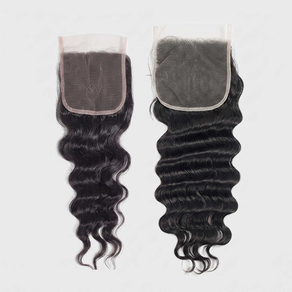 Loose Deep Wave Bundles with Closure — 100% Virgin Brazilian Hair (3/4 Bundle Deal)