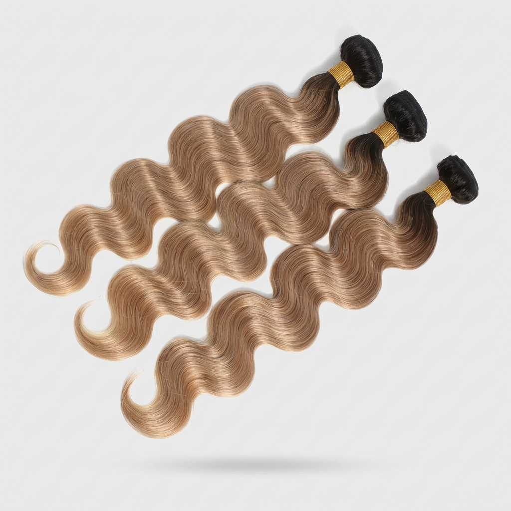Ombre Blonde Body Wave Bundles — Brazilian Remy Human Hair (1/3/4 Bundles)