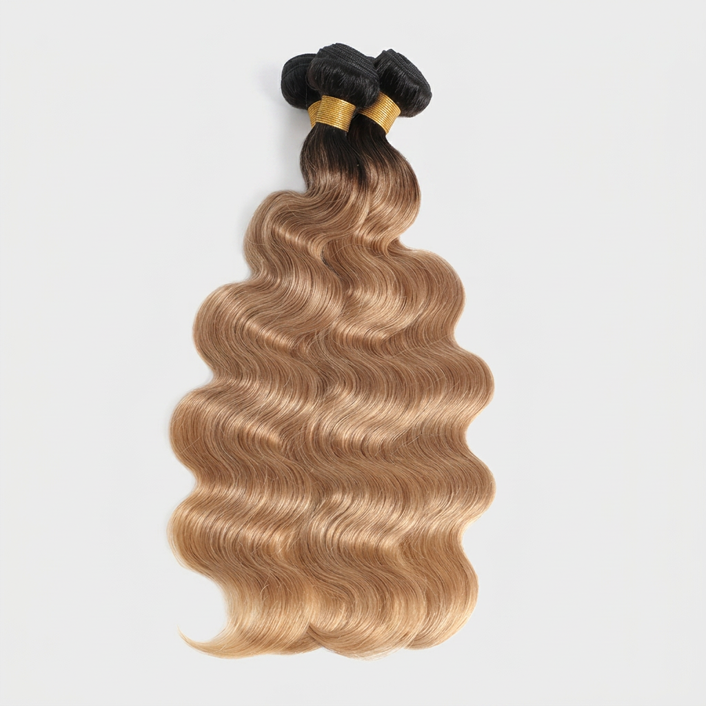 Ombre Blonde Body Wave Bundles — Brazilian Remy Human Hair (1/3/4 Bundles)