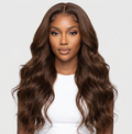 Chocolate Brown Body Wave Lace Wig — HD Transparent Lace Human Hair (Wear & Go)