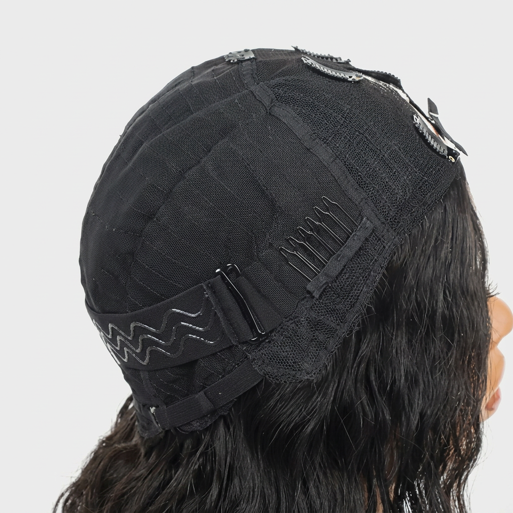 V Part Kinky Straight Wig — 200% Density Human Hair (No Glue, No Leave Out)